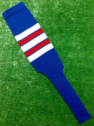 Baseball Stirrups 8" Royal Blue with Red White and Royal Stripes
