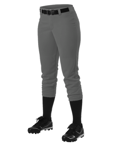 Alleson Fastpitch Charcoal Pants with Belt Loops