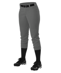 Alleson Fastpitch Charcoal Pants with Belt Loops