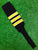 Baseball Stirrups 4" or 8" Black with Gold Stripes Trimmed with White