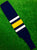 Baseball Stirrups 5" Navy with Thin White Thick Gold Thin White Stripes