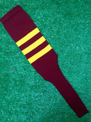 Baseball Stirrups 8" Cardinal with Three Gold Stripes