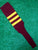 Baseball Stirrups 8" Cardinal with Three Gold Stripes