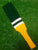 Baseball Stirrups 8" Dark Green with Two White Stripes Gold Bottom