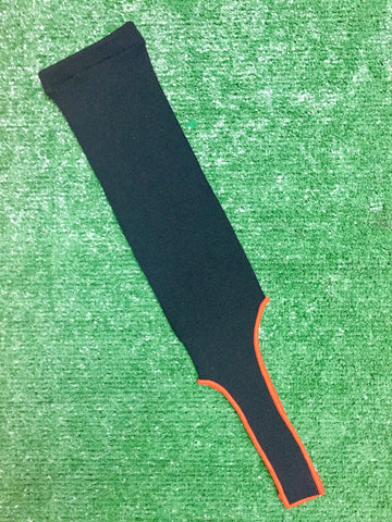Baseball Stirrups Solid Color Black with Orange Trim