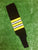 Baseball Stirrups 5" Black with Gold, White and Black Stripes
