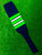 Baseball Stirrups 8" Navy Blue with Neon Green White and Navy Stripes