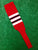 Baseball Stirrups 8" Red (Scarlet) with White Black and Red Stripes