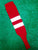 Baseball Stirrups 6" Red (Scarlet) with Two White Thick Stripes