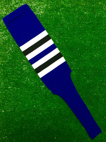 Baseball Stirrups 6" or 8" Royal Blue with White and Black Stripes