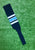 Baseball Stirrups 8" Navy Blue with White and Columbia Blue Stripes with Trim