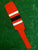 Baseball Stirrups 6" Orange with Thin White Thick Black Thin White Stripes