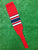 Baseball Stirrups 8" Red (Scarlet) with White and Navy Blue Stripes with Trim