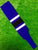 Baseball Stirrups 6" Purple with Thin White Thick Black Thin White Stripes
