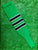 Baseball Stirrups 6" Kelly Green with Black Stripes Trimmed with White