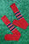 Baseball Full Length Red Sock with Three Navy Blue Stripes with White Trim