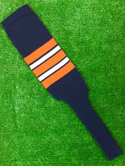 Baseball Stirrups 8" Navy Blue with Orange White and Navy Stripes
