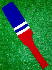 Baseball Stirrups 8" Royal Blue with Two White Stripes Red Bottom