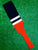 Baseball Stirrups 8" Black with Two White Stripes Orange Bottom