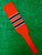 Baseball Stirrups 6" or  8" Orange with Three Black Stripes Trimmed with White