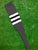 Baseball Stirrups 9" Charcoal Gray with White Black and Charcoal Gray Stripes