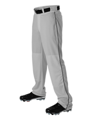 Alleson Baseball Gray Pants with Braid (Various Colors), Youth and Adult sizes