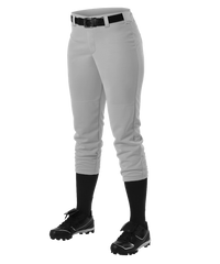 Alleson Fastpitch Gray Pants with Belt Loops