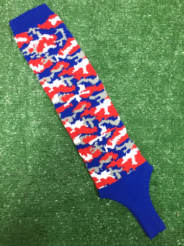 Baseball Royal Full Camo 5" Stirrups Royal, Red, White and Gray