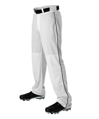 Alleson Baseball White Pants with Braid (Various Colors), Youth and Adult sizes