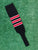 Baseball Stirrups 7" Black with Red Stripes Trimmed with White