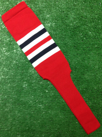 Baseball Stirrups 6" or 8" Red with White and Navy Stripes