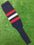 Baseball Stirrups 8" Navy with Three Stripes Red White Red