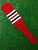 Baseball Stirrups 4" or 8" Red with White and Black Stripes