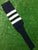 Baseball Stirrups 4" or  8" Navy with White Stripes Trimmed with Gray