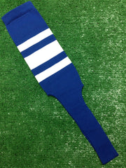 Baseball Stirrups 4" or 8" Royal Blue with Thin Thick Thin White Stripes