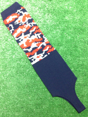 Baseball Solid Navy and Camo 5" Stirrups Navy, Red, White and Gray